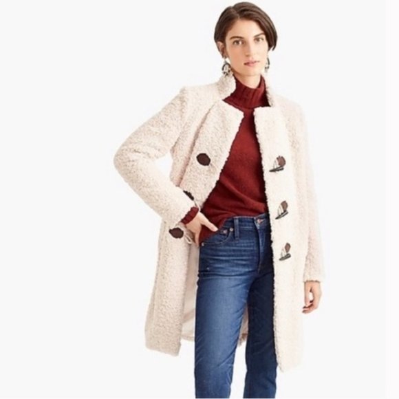 J. Crew Jackets & Blazers - J. Crew | Shearling Sherpa Toggle Coat in Cement